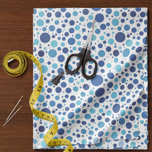 Blå Polka dots Tyg