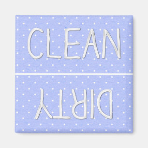 Blå polka punkt Papper ren smutsig Magnet