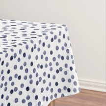 Blå polka punkt . vattenfärg