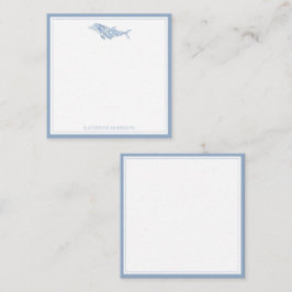 Blå polka, punktdoft för kustvattenfärg anteckningskort