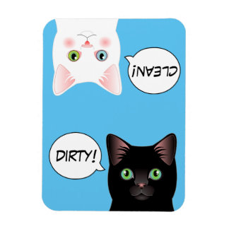 Blå pop Art Cat Dirty Clean Dishwasher Magnet