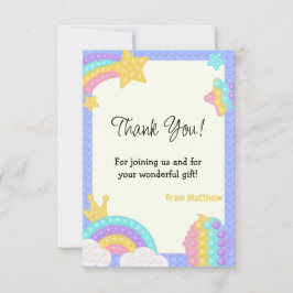 Blå POP IT-Fidget Tack Kort