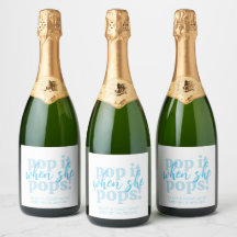 Blå Poppa Den När Hon Kommer Baby Shower Förmån