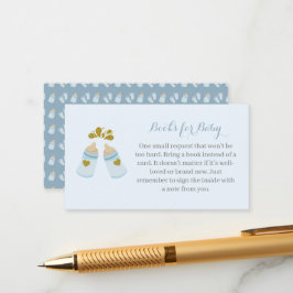 Blå poppande flaskor Pojke Baby Shower Tilläggskort