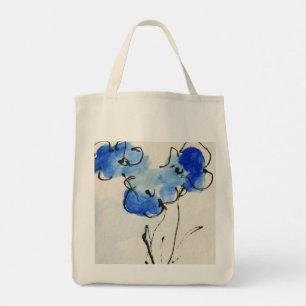 Blå poppies Bags Tygkasse