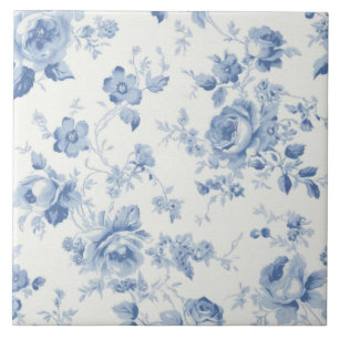 Blå,porslin,blå china,blommigt,kiniserie kakelplatta