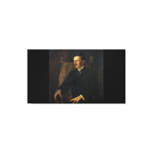 Blå porträtt av Nikola Tesla