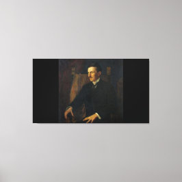 Blå porträtt av Nikola Tesla Canvastryck