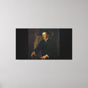 Blå porträtt av Nikola Tesla Canvastryck