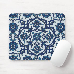 Blå portugisiska Azulejos-Blommigten Tile Mönste Musmatta