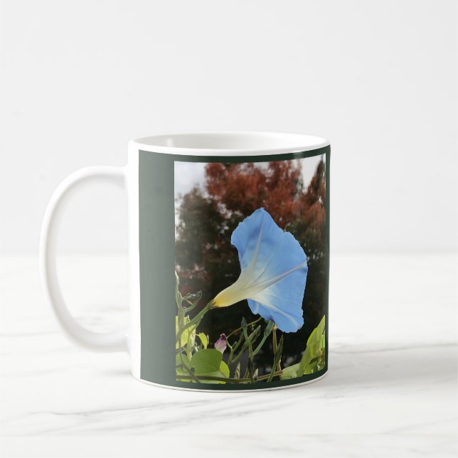 Blå praktgloria på hösten kaffemugg (Vänster)