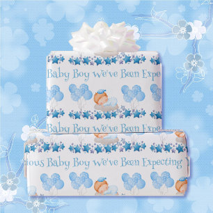 Blå pratbubblor i Anpassningsbarna Baby Shower Presentpapper