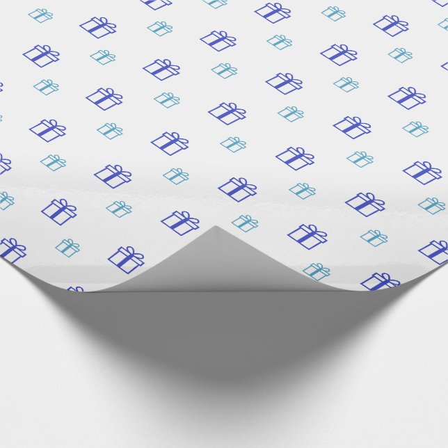 Blå presentationsruta - Pappra radbyte Presentpapper (Hörn)