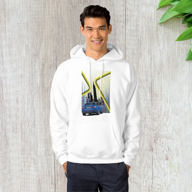 Blå prestandabil urban horisont hoodie (Skapare uppladdad)
