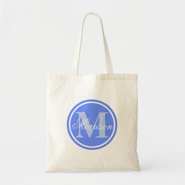 Blå prestige Monogram Tygkasse (Framsidan)