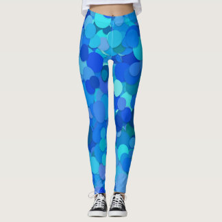 blå prick confetti-legging leggings