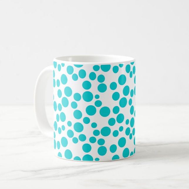 Blå prick  kaffemugg (Framsida vänster)