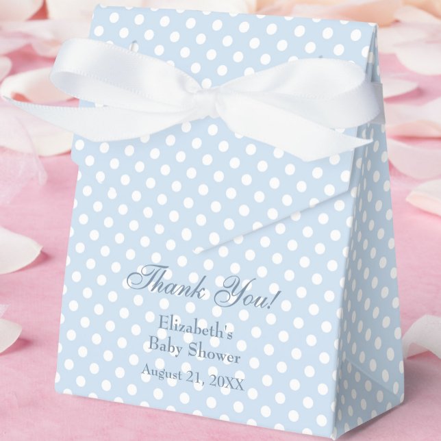 Blå prickar Baby Shower Förmånslåda Presentaskar (Skapare uppladdad)