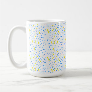 Blå prickar meteorregn kaffemugg