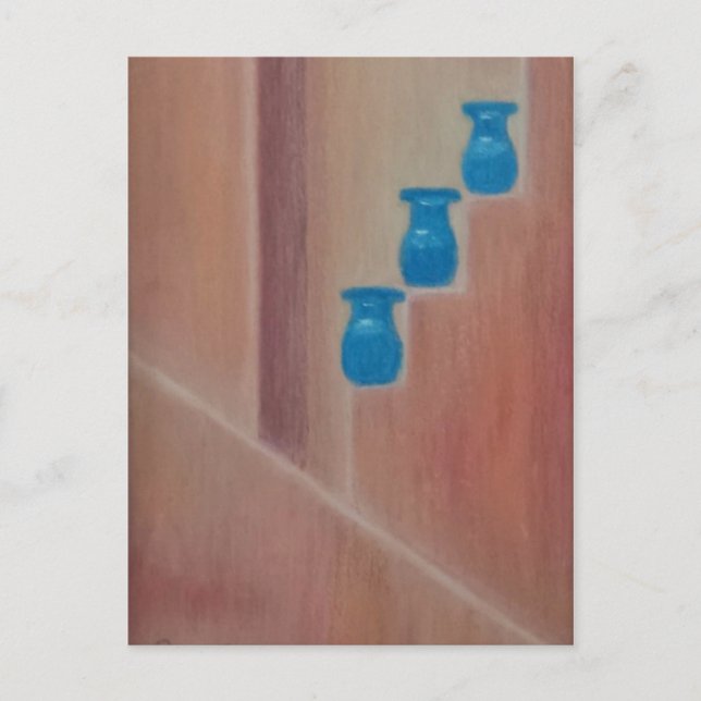 Blå prickar vykort (Framsida)