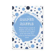 Blå prickig Baby Shower blöjlotter