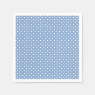Blå prickig baby shower pappersservett