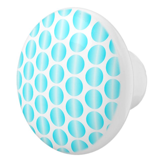 Blå prickig design knopp (Höger)