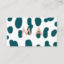 Blå prickig orange pastell monogram man brev pa