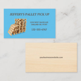 Blå Professionell Wood Pallet Låda Visitkort