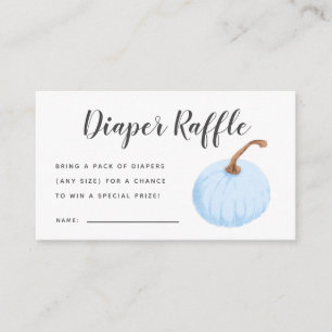 Blå pumpa baby shower blöjtecket tilläggskort