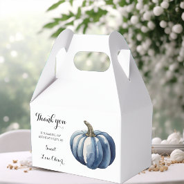 Blå pumpkin Watercolor Boho Pojke Shower Presentaskar