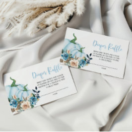 Blå pumpor och blommor - blöjor Raffle Tilläggskort