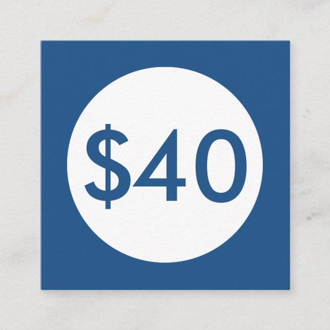 blå punkt för presentkort rabattkort (Framsida)