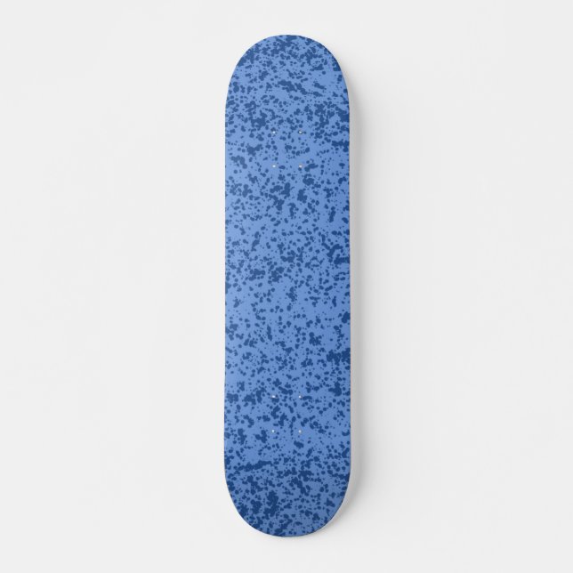 Blå Punkt Kaos Mini Skateboard Bräda 18,5 Cm (Framsida)