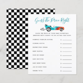 Blå Racingbil Baby Shower Gissa Priset