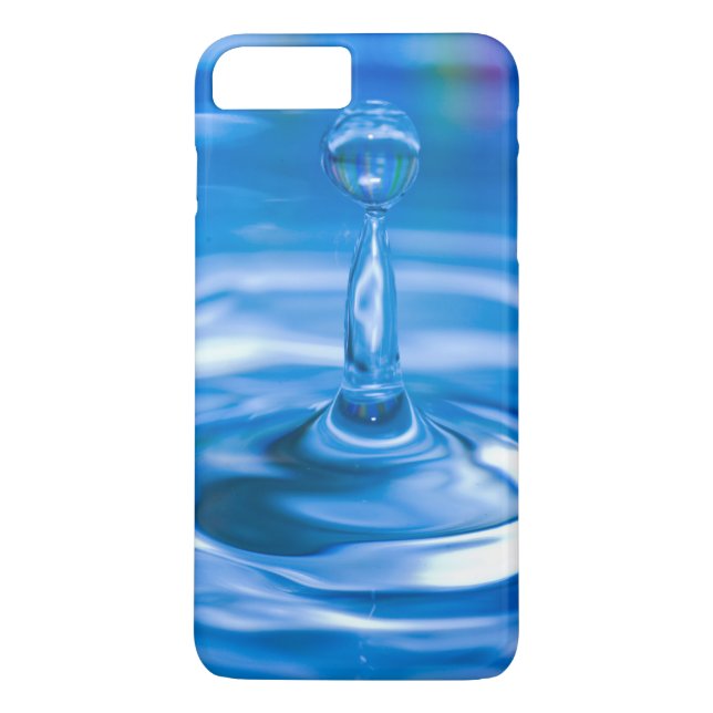 Blå räfflad vatten med droplet Case-Mate iPhone skal (Baksida)