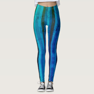 Blå Rand Aqua Mod Leggings