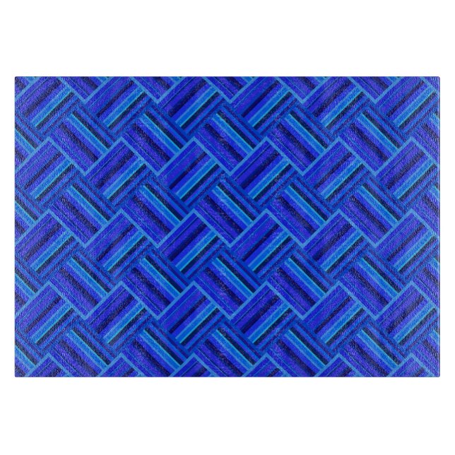 Blå rand-diagonalväv mönster (Framsidan)