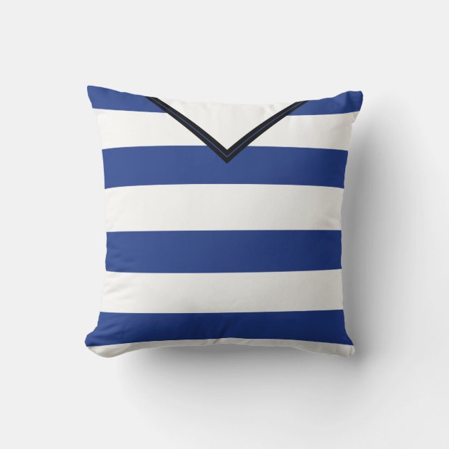 Blå Rand-fyllnadsmall för Oceanien Jersey Blue Kudde (Framsida)