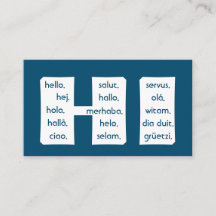 Blå rand internationell-språk hej