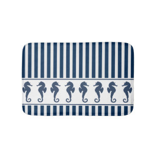 Blå Rand och havshöns i flottan Badrumsmatta