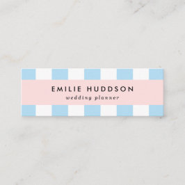 Blå Rand, vit Rand, stripe Mönster Mini Visitkort