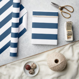 Blå Rand, vit Rand, stripe Mönster Presentpapper