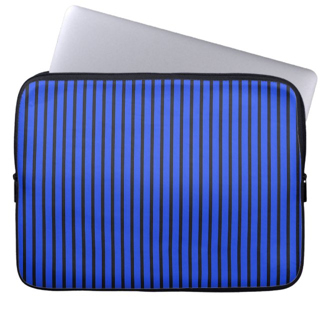 Blå randig textur laptop fodral (Framsidan)