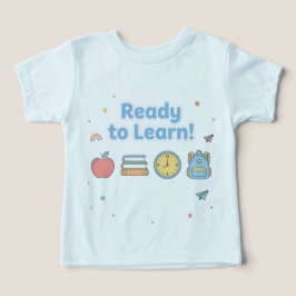 Blå redo att lära sig Söt tillbaka till skolan T Shirt