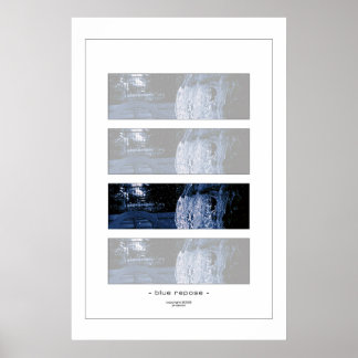 blå reflexion poster