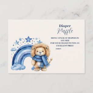 Blå regnbåge Lejona babyskor Diapper Raffle Tilläggskort