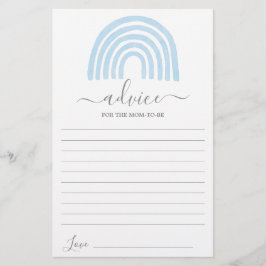 Blå regnbåge råd till den blivande mamman kort