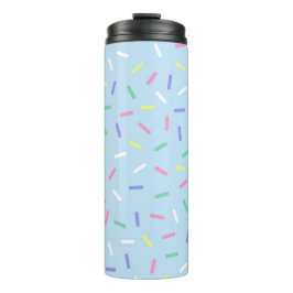 Blå regnbåge sprinkles konetti roligt färglös