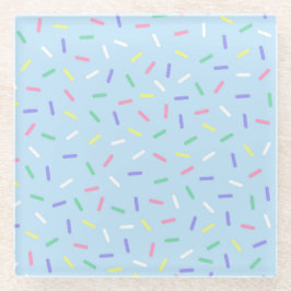 Blå regnbåge sprinkles konetti roligt färglös